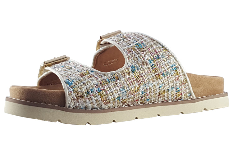 Drilleys Fifty Two Crystal Tweed Womens Sandals