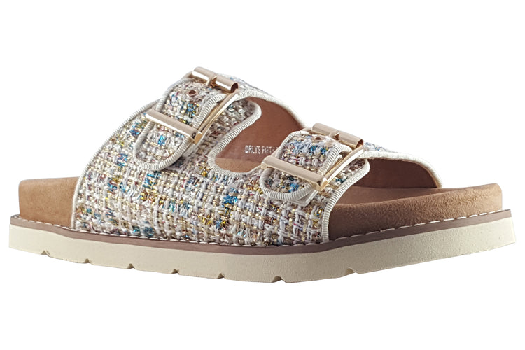 Drilleys Fifty Two Crystal Tweed Womens Sandals