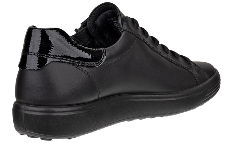 Ecco Soft VII Zip W 490553 Black Womens Fashion Trainers