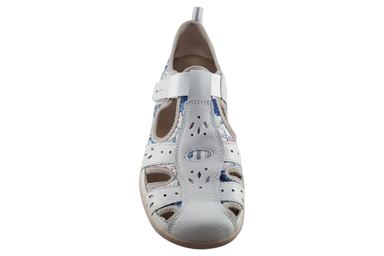 Free Spirit Cleveland 40701 White Multi Womens Sandals