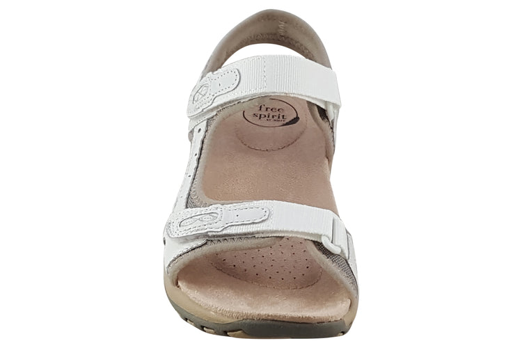 Free Spirit Frisco 4054 White Womens Sandals
