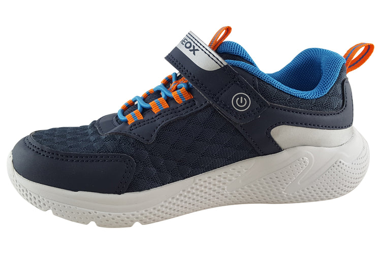 Geox J Sprintye Boy J25GBB Navy/Silver Boys Sports