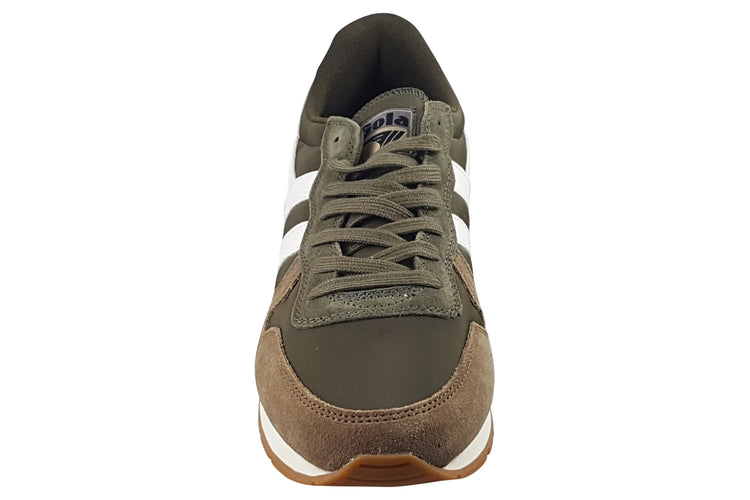 Gola Daytona Chute CMB363 Khaki/Tobacco/White Mens Trainers