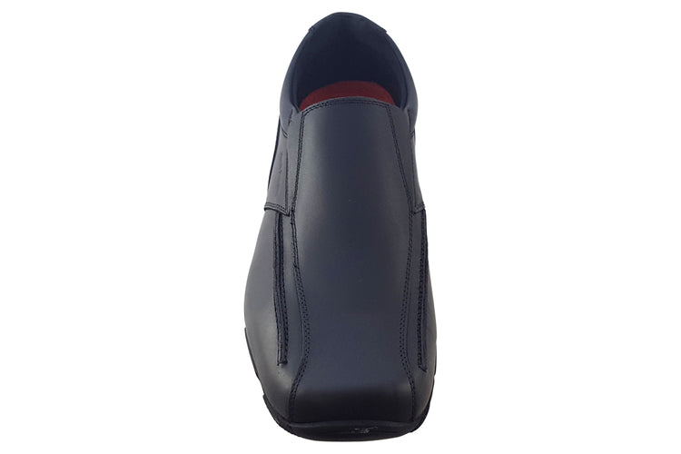 Hush Puppies Bespoke Slip Black Boys School Shoes