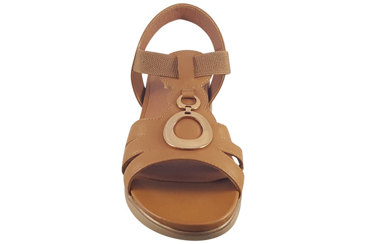 Jana Softline Glimmer 28264-44 Tan Womens Sandals