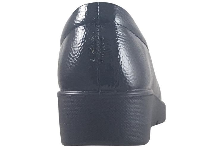 Jo & Joe Josie Black Crinkle Pat Womens Shoes