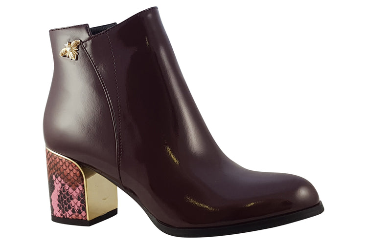 Kate Appleby Dalston Damson Patent Womens Boots