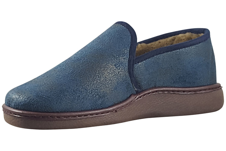 Lazy dogz Manor II Navy Mens Slippers