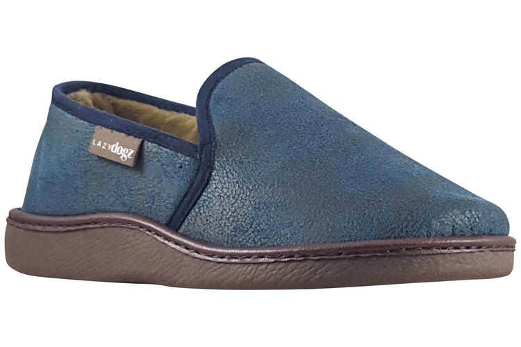 Lazy dogz Manor II Navy Mens Slippers