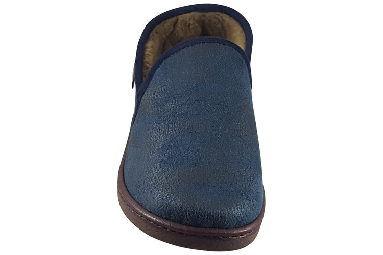 Lazy dogz Manor II Navy Mens Slippers