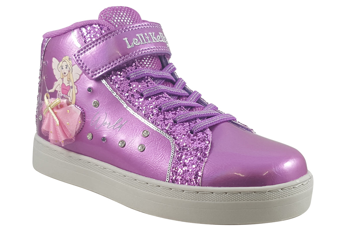Lelli Kelly Mille Stelle Hi LK4486 Purple Patent Girls Boots