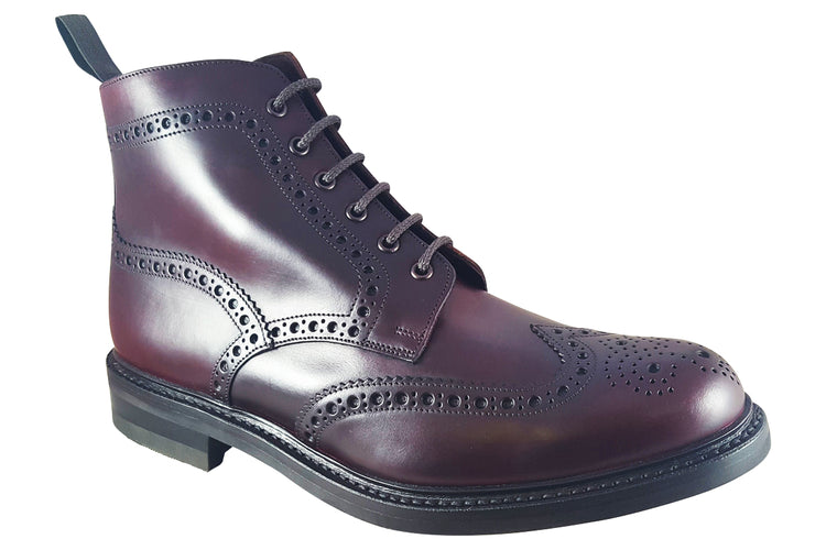Loake Bedale Burgundy Mens Handcrafted Leather Boots