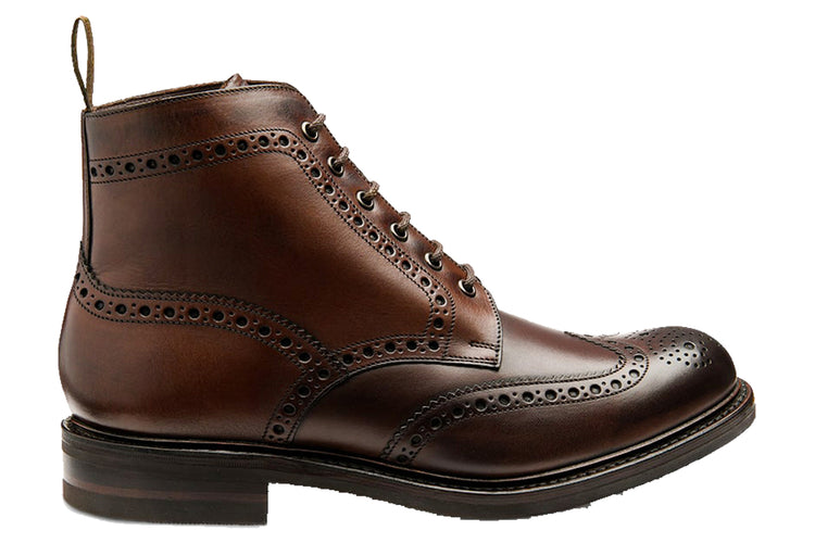 Loake Bedale Dark Brown Mens Handcrafted Leather Boots