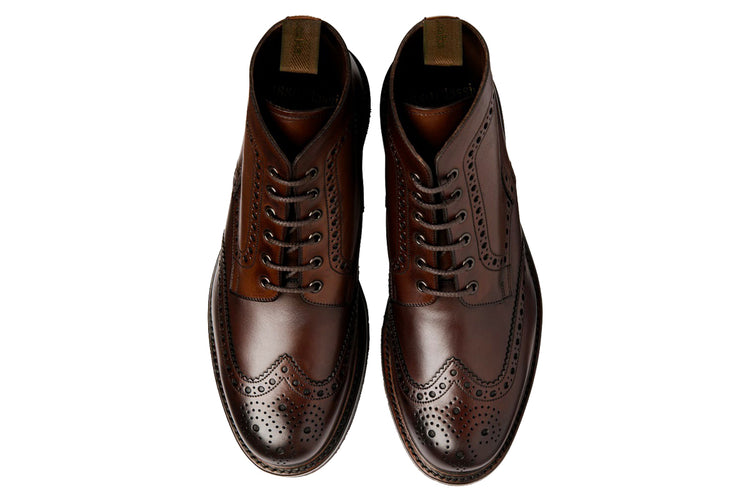 Loake Bedale Dark Brown Mens Handcrafted Leather Boots