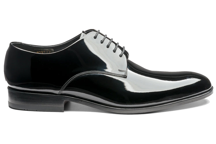 Loake Bow Black Patent Mens Handcrafted Wedding Shoes