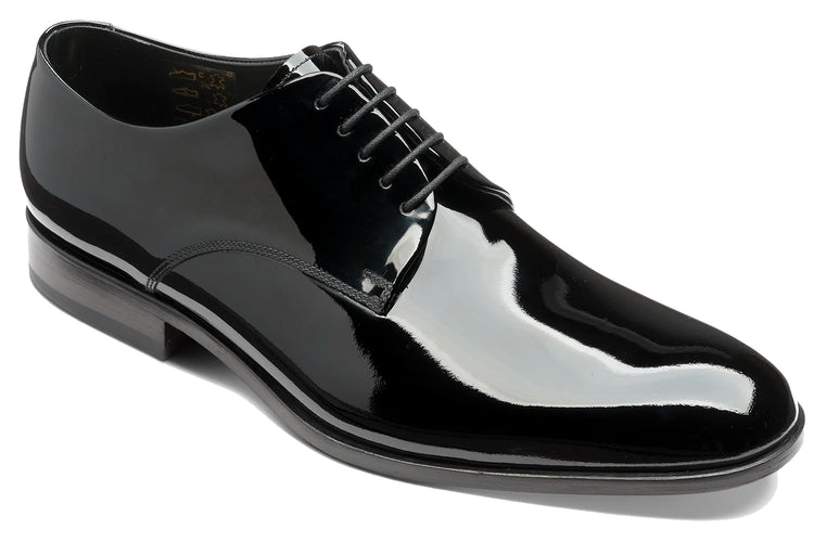 Loake Bow Black Patent Mens Handcrafted Wedding Shoes