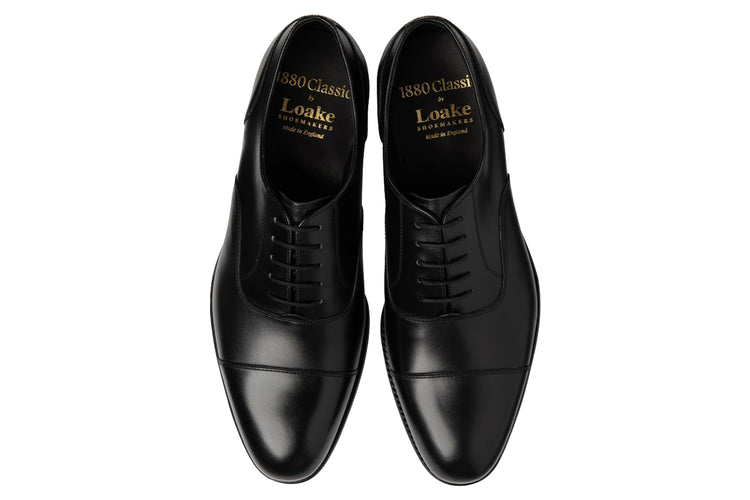 Loake Stonegate Carbon Black Mens Handcrafted Shoes