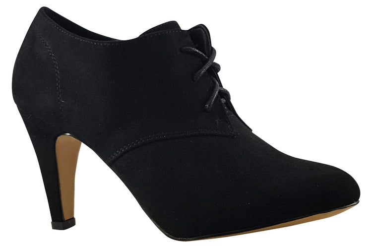 Lotus Sonia ULS341 Black Microfibre Womens Shoes