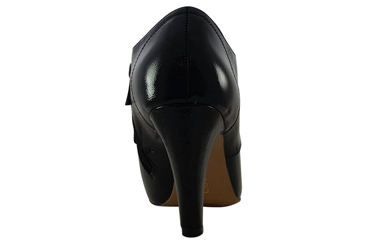 Lotus Sonia ULS341 Black Patent Womens Shoes