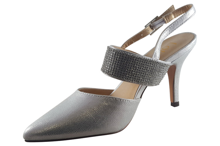 Lotus Violette ULS384 Silver/Diamante Womens Shoes