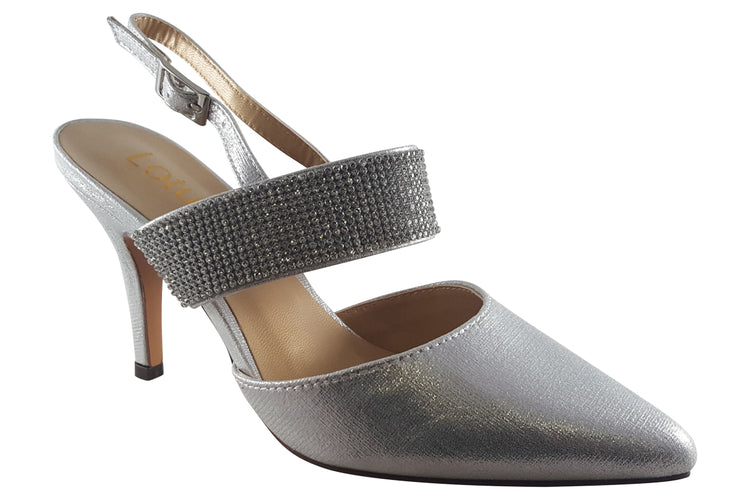 Lotus Violette ULS384 Silver/Diamante Womens Shoes