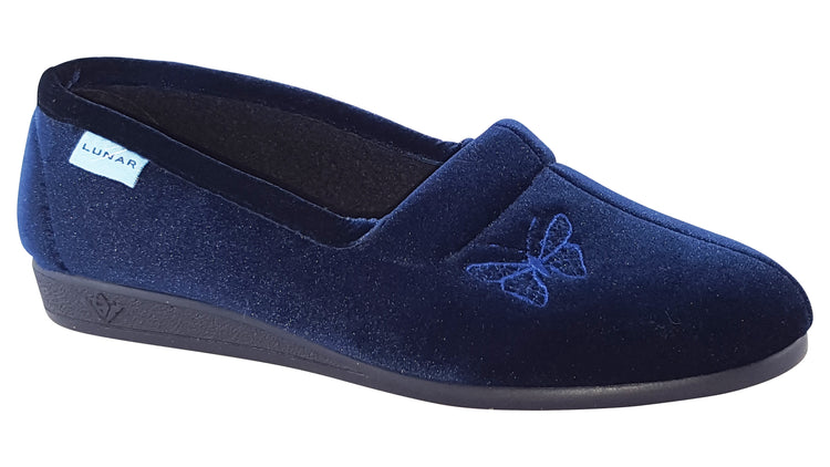 Lunar Butterfly KLA001 Navy Womens Slippers