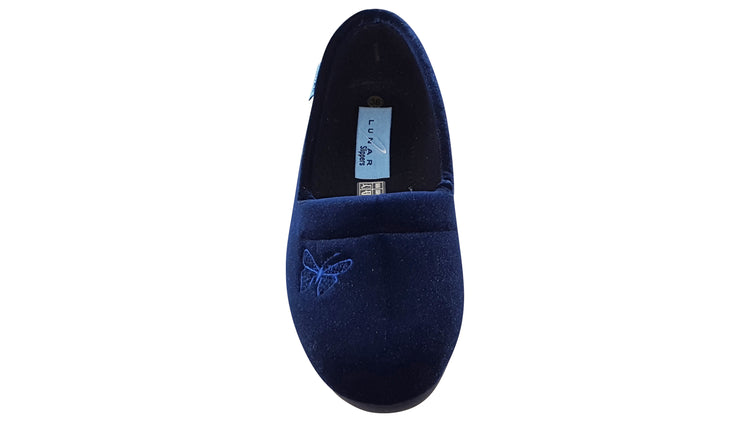 Lunar Butterfly KLA001 Navy Womens Slippers