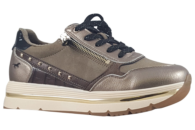 Mustang Shoes Darlene 1498301 Bronze Womens Fashion Trainers