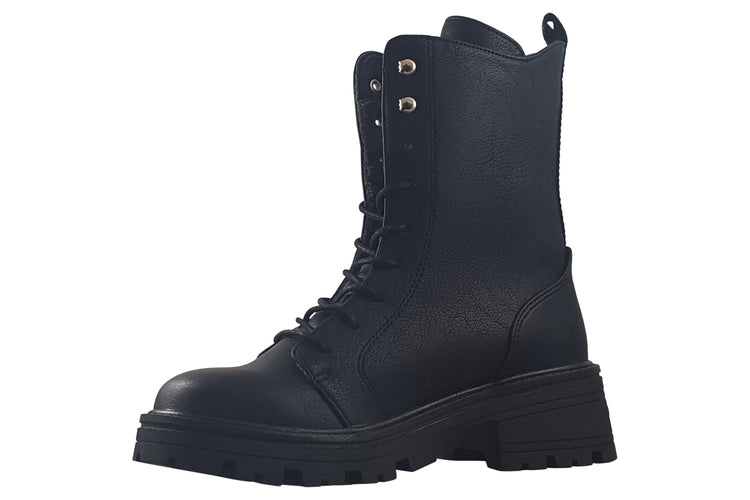Mustang Shoes Monk 1469502 Black Womens Boots