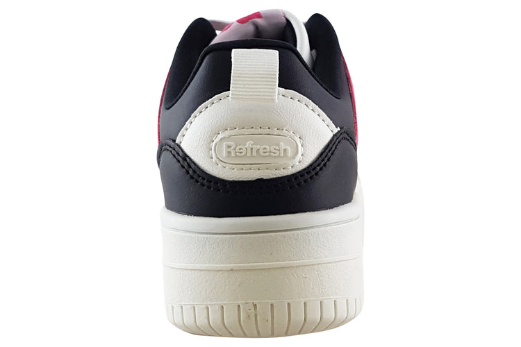 Refresh Emmy-Lou 79405 Black/White Fushia Womens Shoes