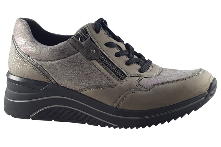 Remonte Softy D0T01 Grey Metallic Womens Fashion Trainers