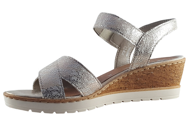 Remonte Yvonne R6252 White Gold Womens Sandals
