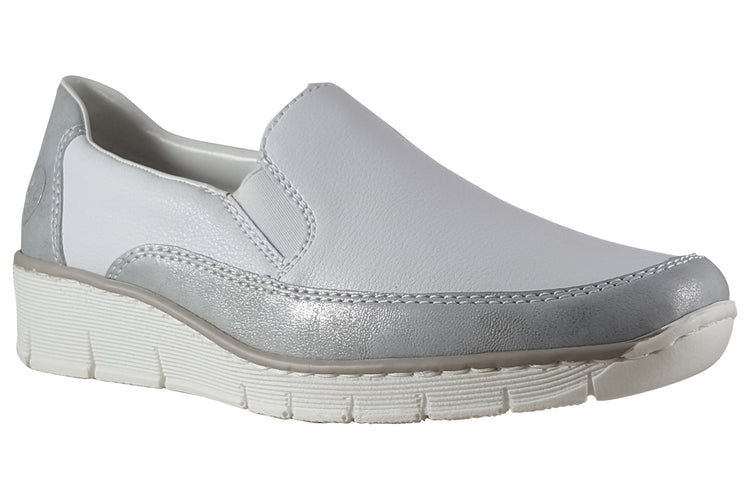 Rieker Amelia 53796-80 White Womens Shoes
