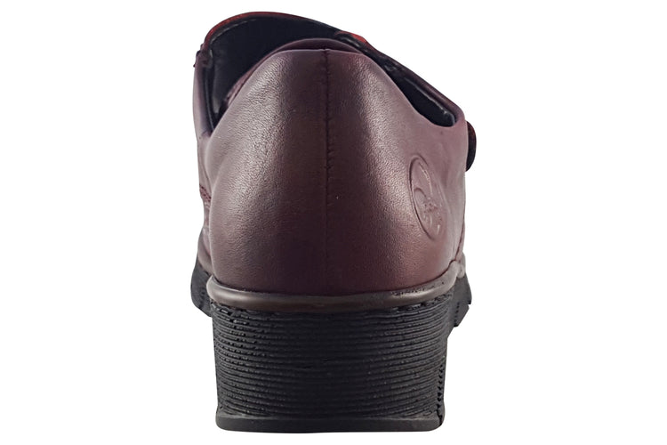 Rieker Ariel 537C0 Vino Womens Shoes