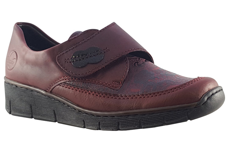 Rieker Ariel 537C0 Vino Womens Shoes