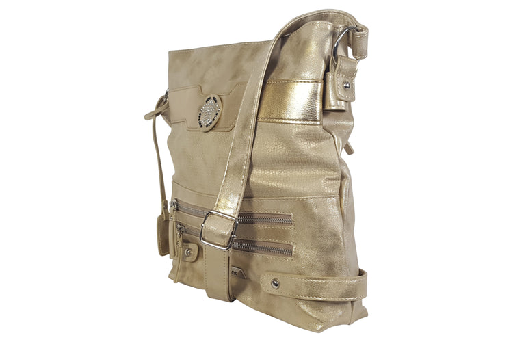 Rieker Clancy Bag H1346 Beige/Gold Womens Bags