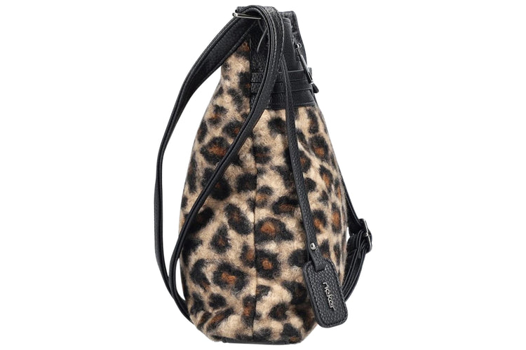 Rieker Dandy Bag H1010 Beige/Black Womens Handbag