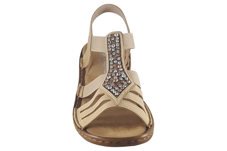 Rieker Diamond 60803 Tan Womens Sandals