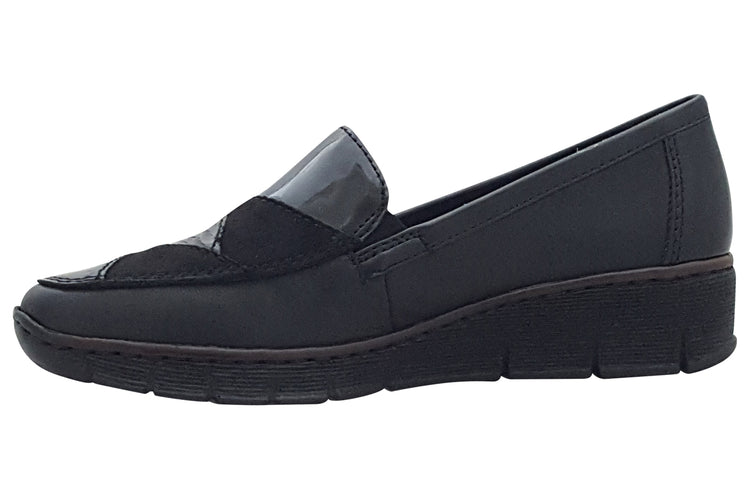 Rieker Fidelma 53785 Black Womens Shoes