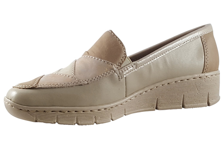 Rieker Fidelma 53785 Cream Womens Shoes