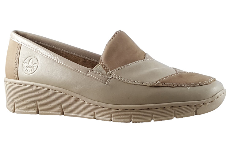 Rieker Fidelma 53785 Cream Womens Shoes