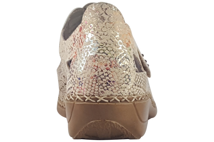 Rieker Katie-Anne 41399-92 Beige Multi Womens Shoes