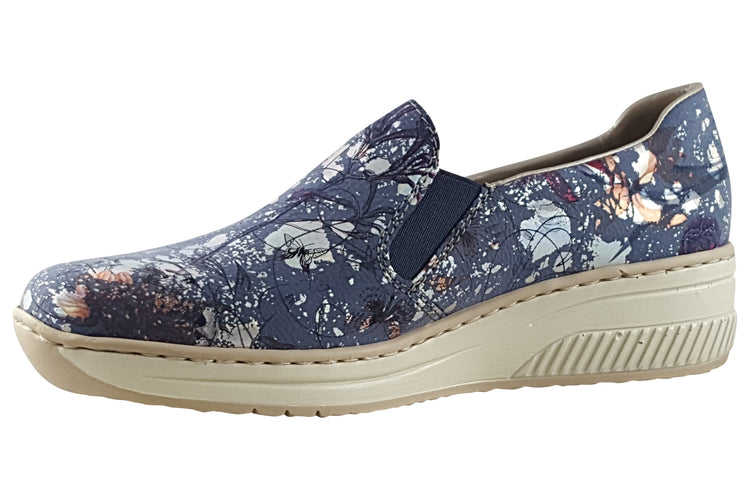 Rieker Marl 48752 Jeans Multi Womens Shoes