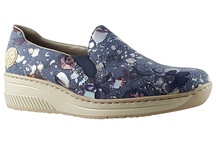 Rieker Marl 48752 Jeans Multi Womens Shoes