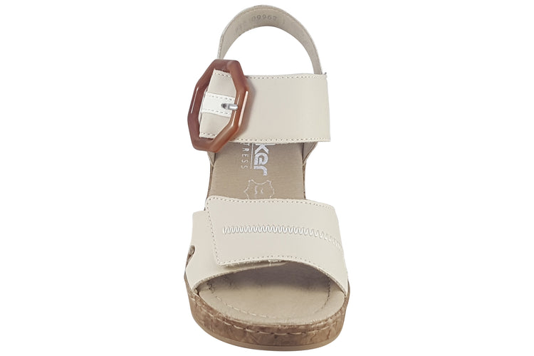 Rieker Mel 66876-60 Off White Womens Sandals