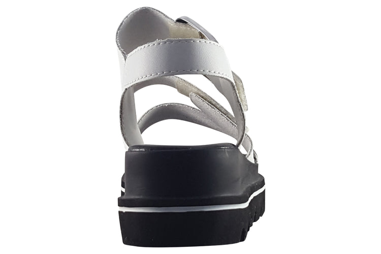 Rieker Moth W1650 White Womens Sandals