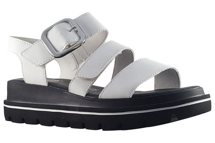 Rieker Moth W1650 White Womens Sandals