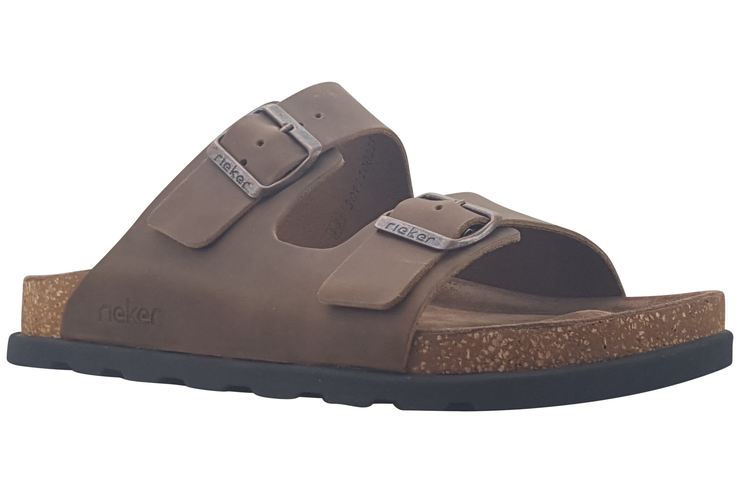 Rieker Brown Leather Men’s Slide Sandals Size 45 (11.5) Rieker Rieker Mens Sandals 25199-22 Brown (RIE25199  main image 3