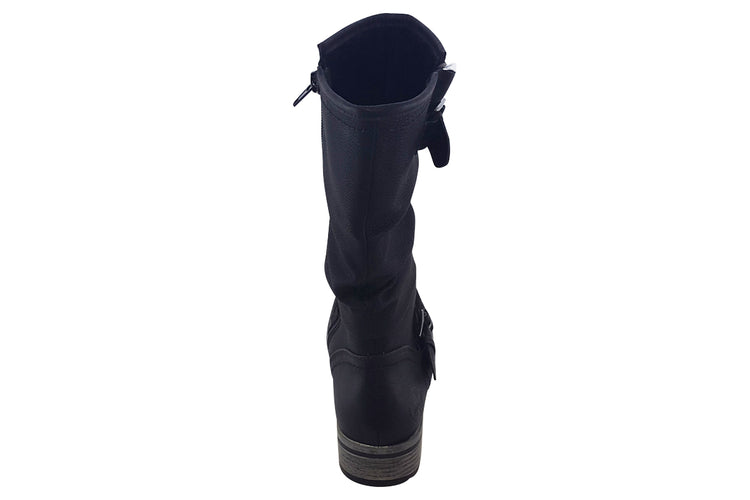 Rieker Pipe 98860 Black Womens Boots