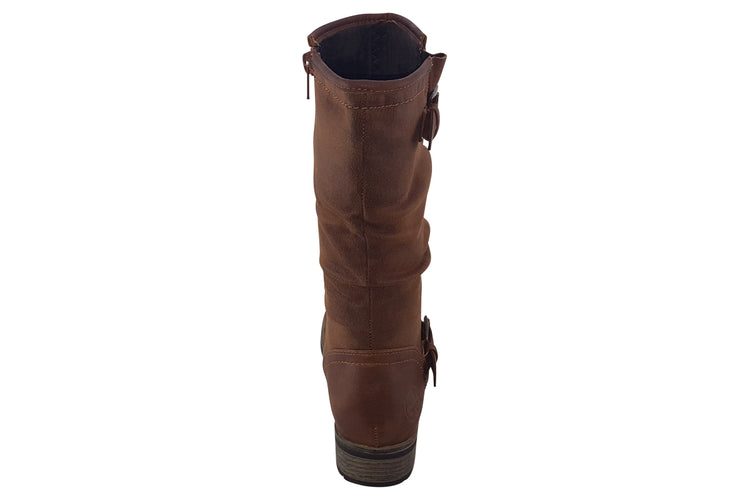 Rieker Pipe 98860 Tan Womens Boots
